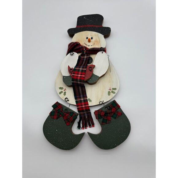 Wooden snowman wall hanging - Picture 1 of 6